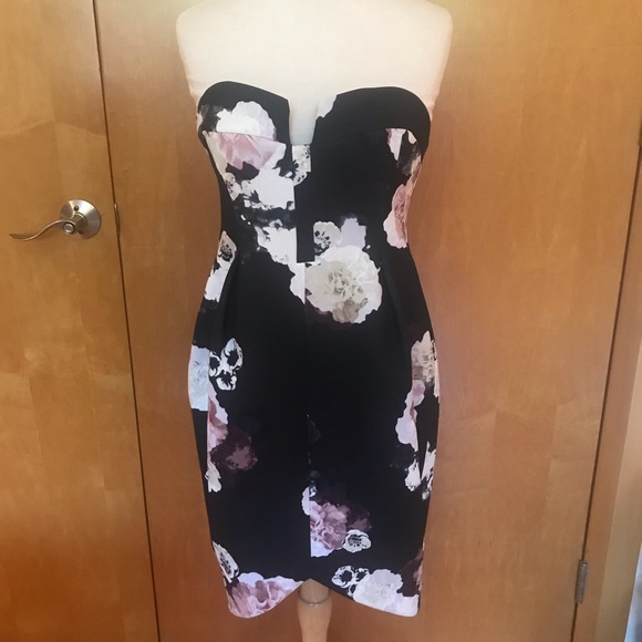 Keepsake Strapless Floral Dress - Picture 2 of 4